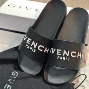 Givenchy Black Logo Slide Sandals